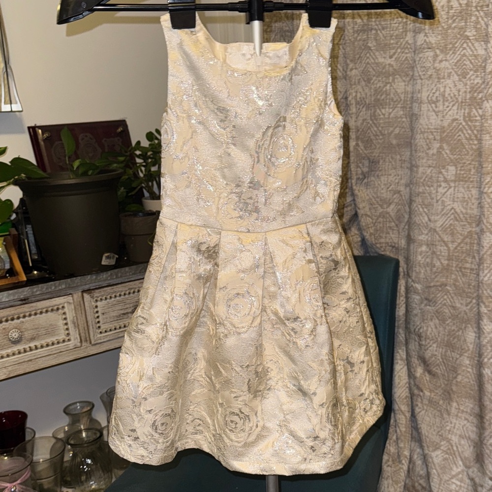 The Children's Place - Elegant Cream Floral Kids Dress